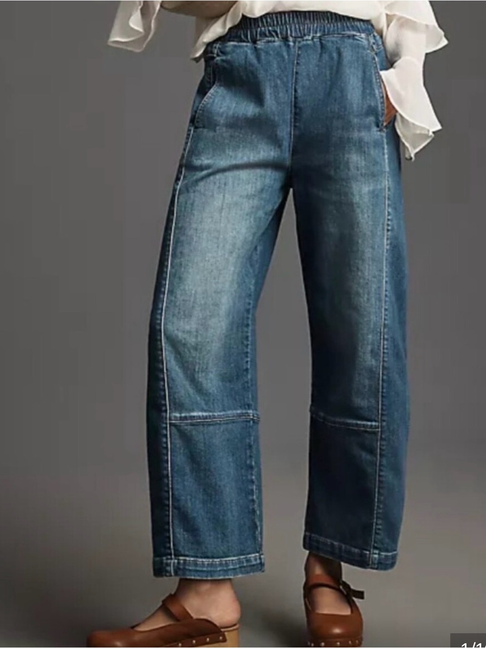 Pilcro The Izzie Wide-Leg Women's Jeans in Medium Blue size xs
